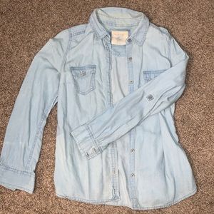 Light blue button long sleeve